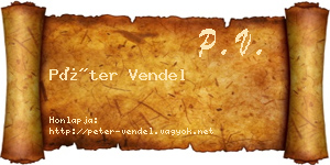 Péter Vendel névjegykártya